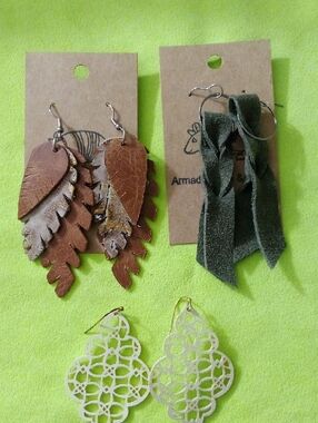 3 Pair Of Earrings